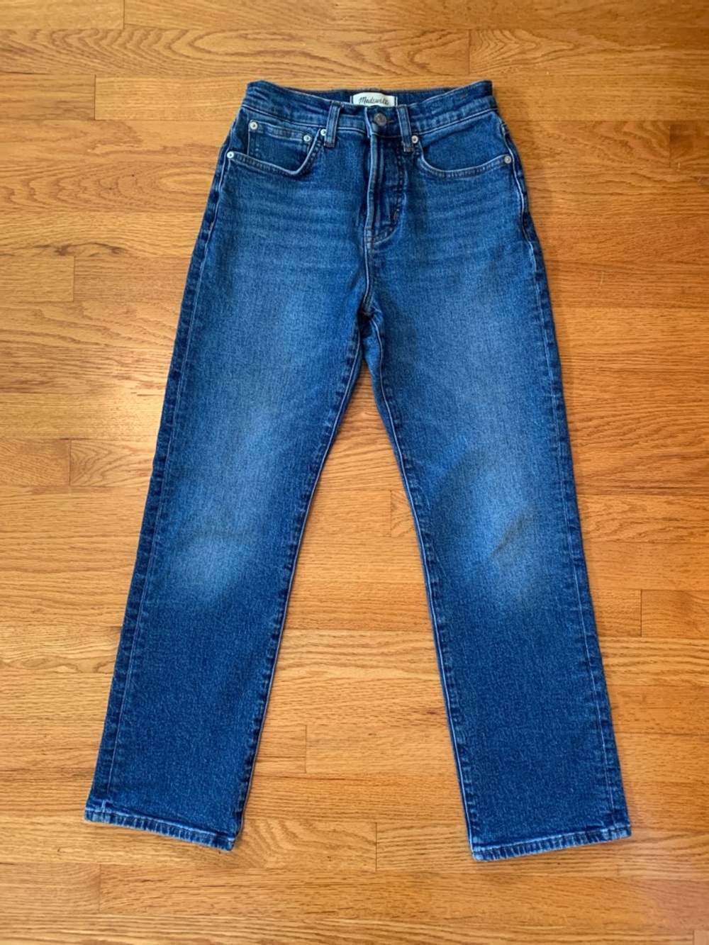 Madewell Women's Straight-Leg Jeans in Deep Blue Wash